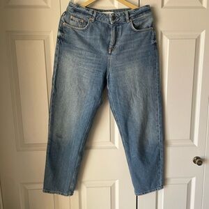 Reiss | High Rise Jeans. Mid Blue. Size 30. Straight Leg. 5 Pocket. Cotton.